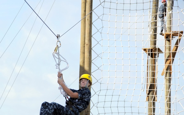 High ropes course at Naval Station Newport