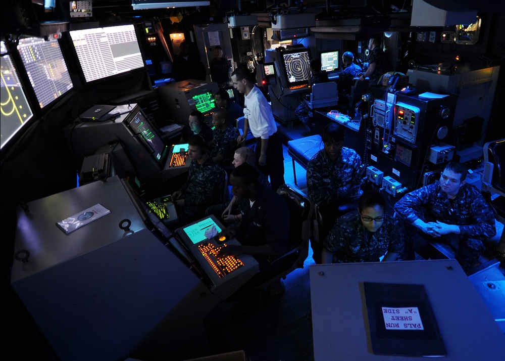 Air traffic controllers aboard USS Harry S. Truman