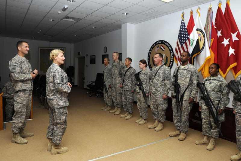 First Female Four-star General Visits USD-C Soldiers