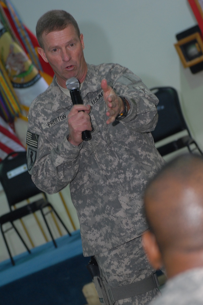 Sergeant Major of the Army Visits Camp Liberty