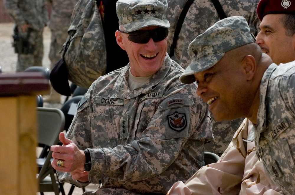 Lt. Gen. Bob Cone visits Contingency Operating Station Kalsu