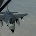 KC-135 Stratotanker Refuels F-16 Fighting Falcons