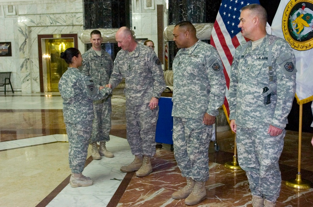 III Corps Analysis and Control Element End of Tour Award Ceremony