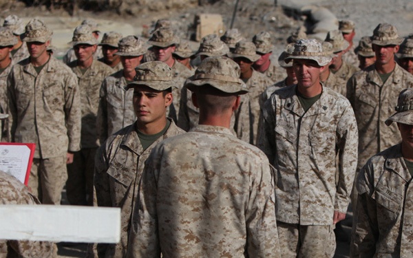 India Battery Marines Become NCOs