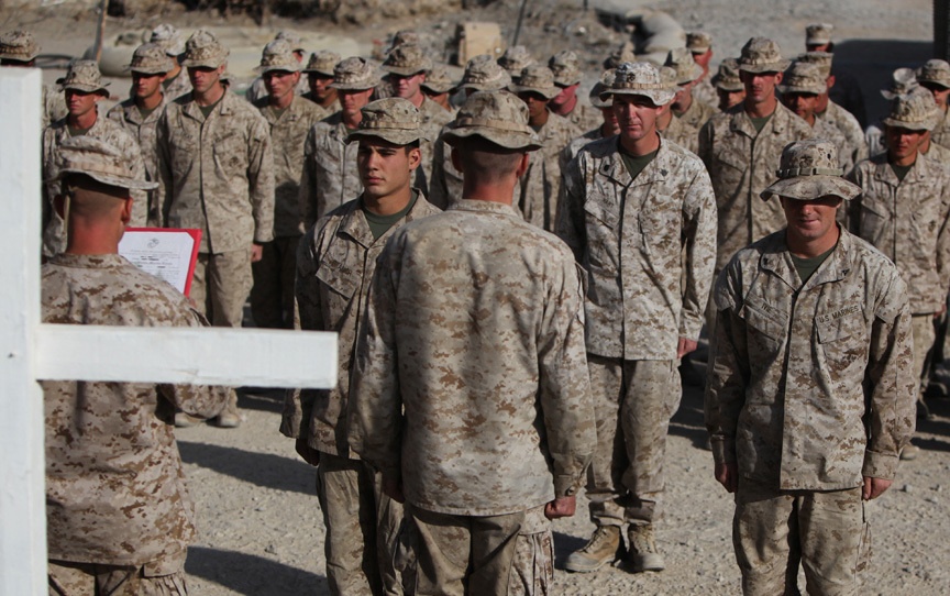India Battery Marines Become NCOs