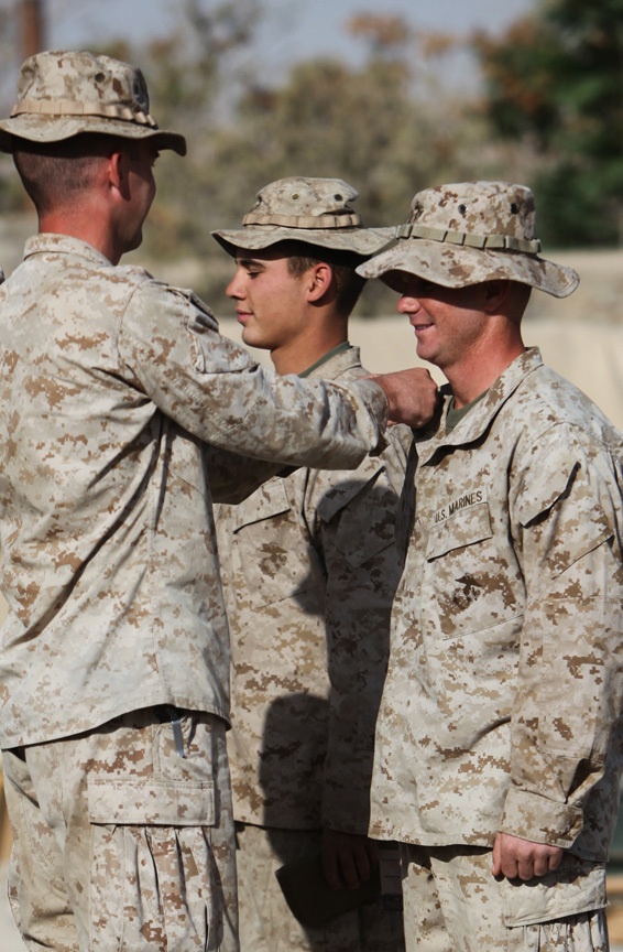India Battery Marines Become NCOs