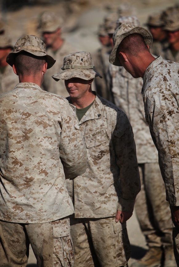 India Battery Marines Become NCOs
