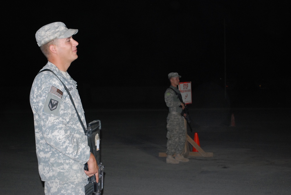 Support Battalion Soldiers provide safety on base