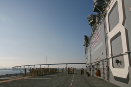 Marines on Makin Island Set Sail for San Francisco