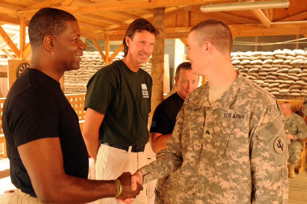 Celebrities visit Joint Base Balad for handshakes, photos
