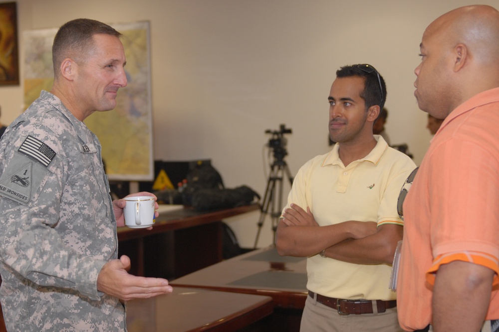 USD-C Hosts Press Conference at Camp Liberty, Iraq: Army Informs Media About Its Involvement, Iraqi Progress, During Operation New Dawn