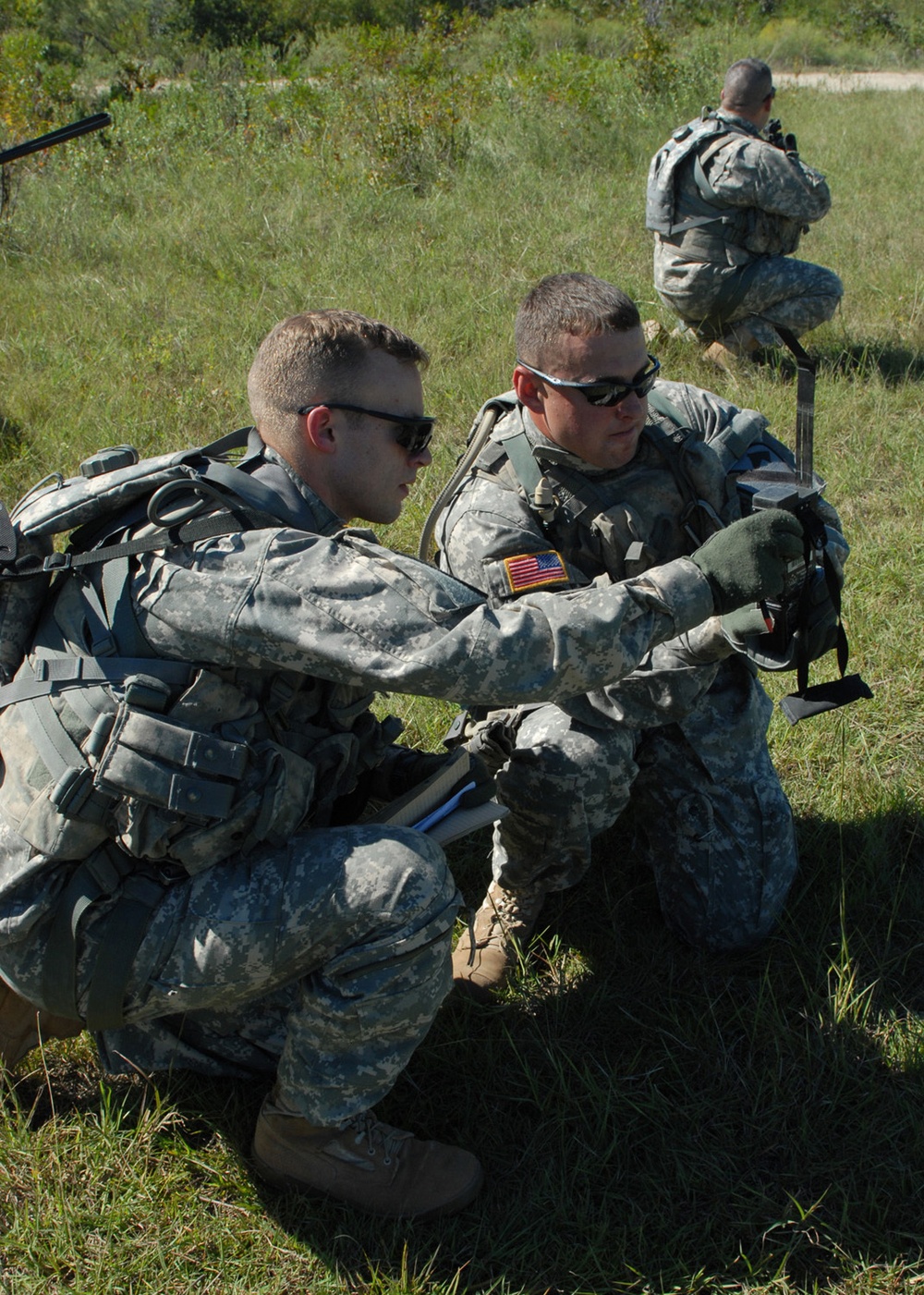 1st Air Cav soldiers run and gun