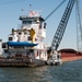 Cargo-crane to Stablize Damaged Power Line in Houston Ship Channel