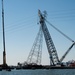 Heavy Cargo-crane Stablizes Damaged Power Line in Houston Ship Channel