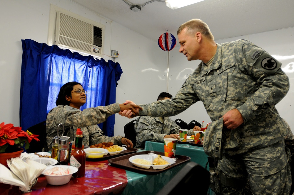 Miller Visits With Army Reserve Soldiers in Iraq