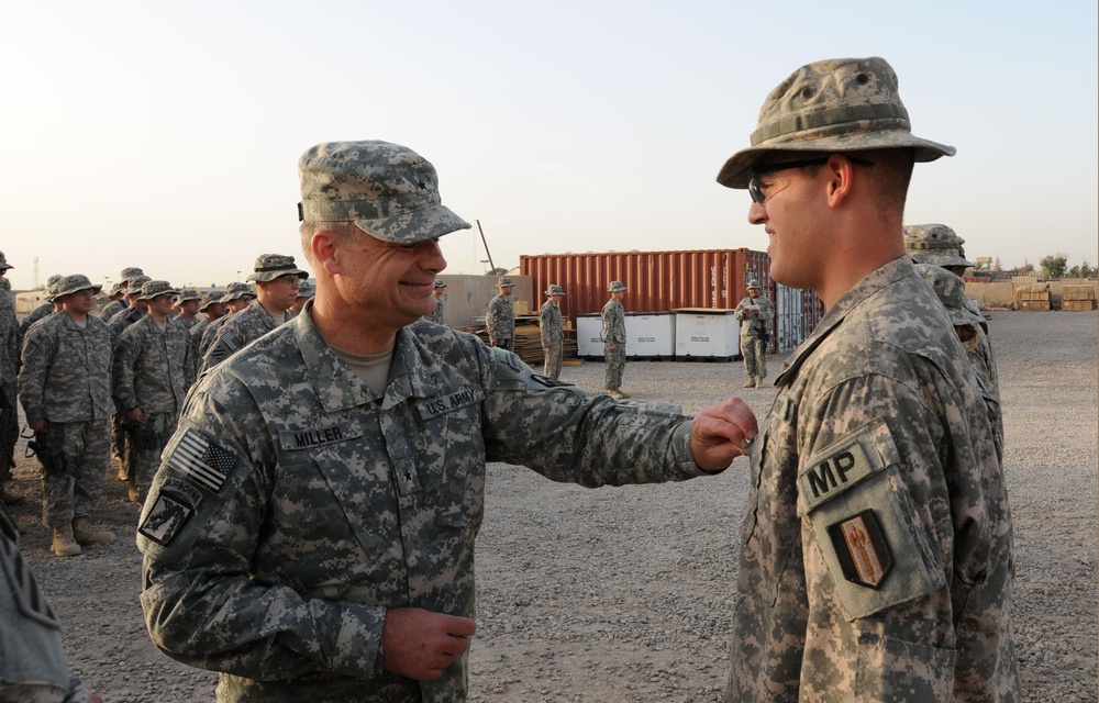 Miller Visits With Army Reserve Soldiers in Iraq