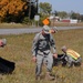 Soldiers pick up litter