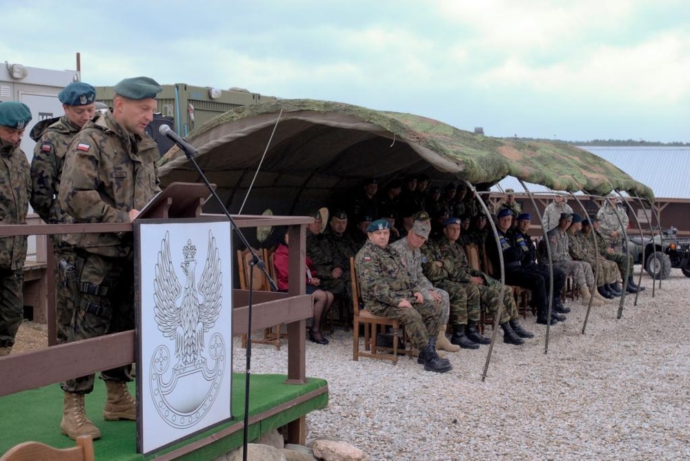 KFOR Polish Contingent holds Transfer of Authority at Camp Bondsteel