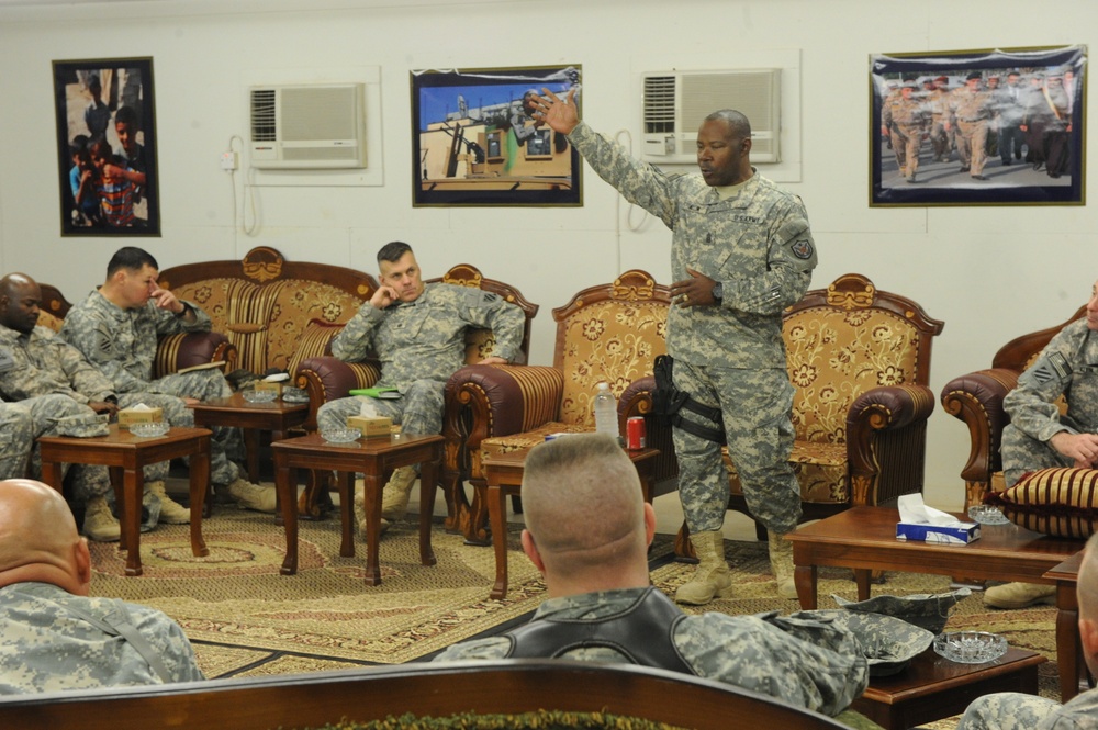 Command Sgt. Maj. Allen at Camp Ramadi