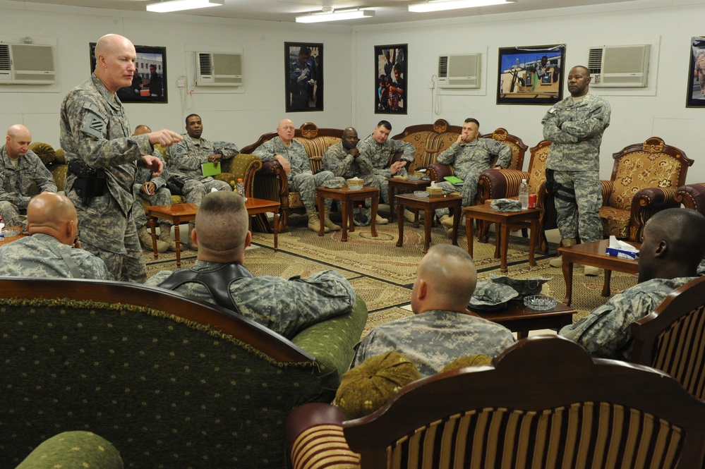 Command Sgt. Maj. Allen at Camp Ramadi