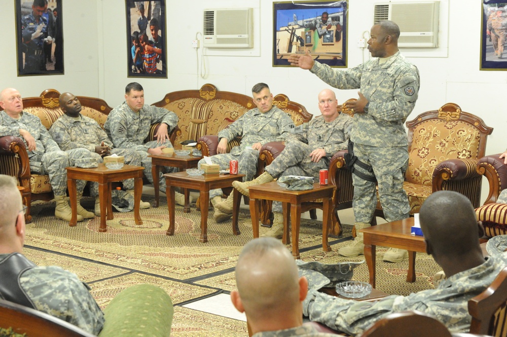 Command Sgt. Maj. Allen at Camp Ramadi