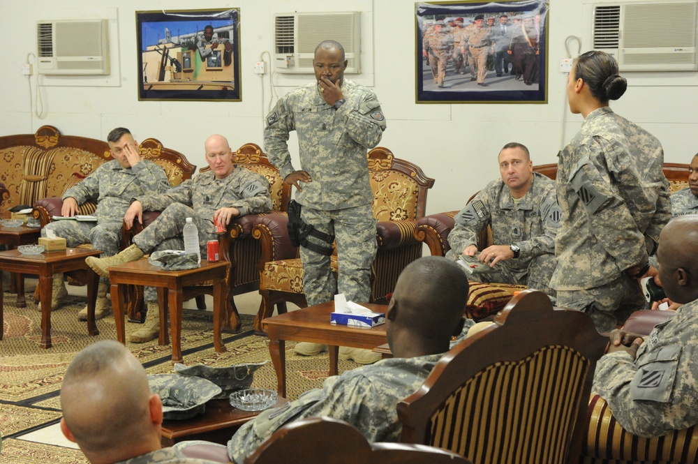 Command Sgt. Maj. Allen at Camp Ramadi