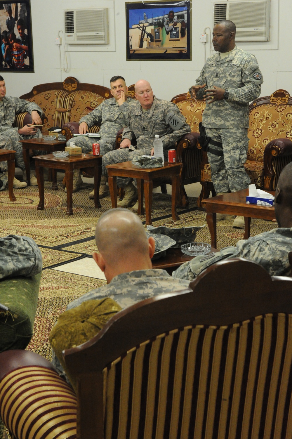 Command Sgt. Maj. Allen at Camp Ramadi