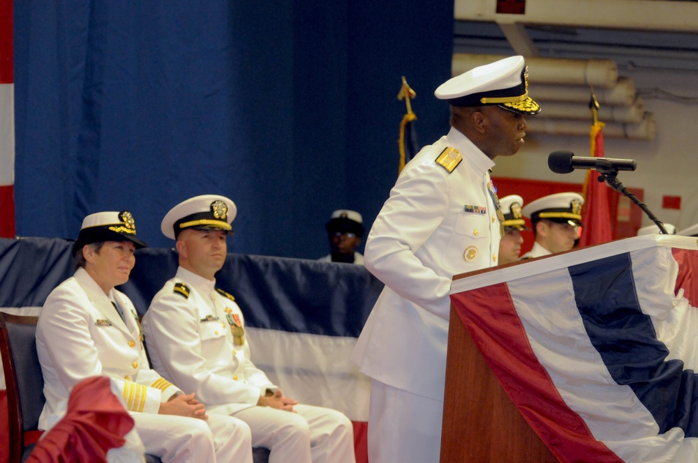 USS Wasp holds change of command ceremony