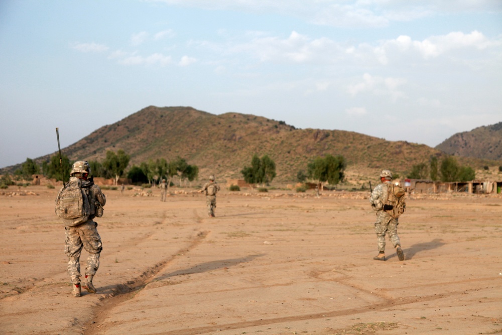Dismounted patrol in Churgatah