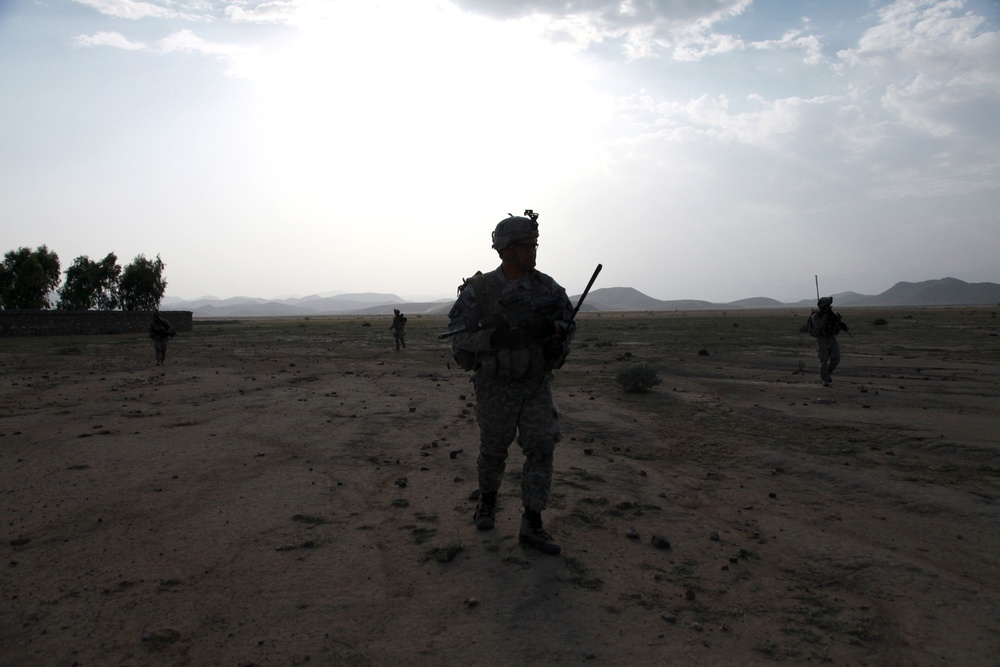 Dismounted patrol in Churgatah