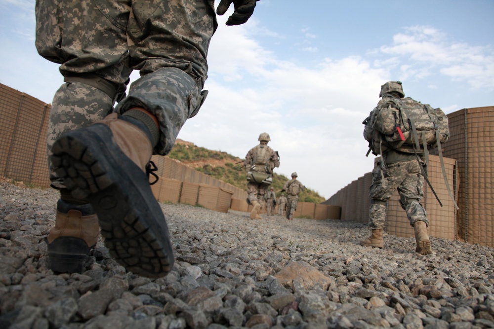 Dismounted patrol in Churgatah