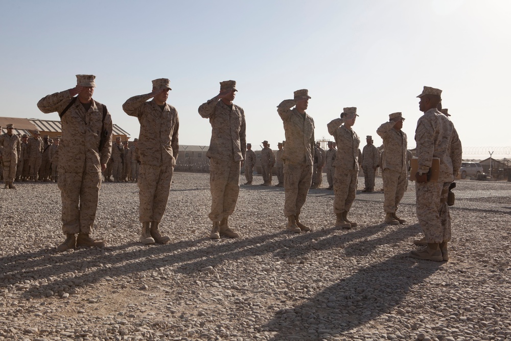 Awards Ceremony at Camp Leatherneck