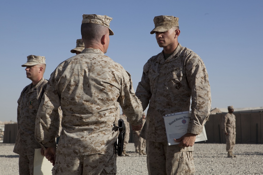 Awards Ceremony at Camp Leatherneck