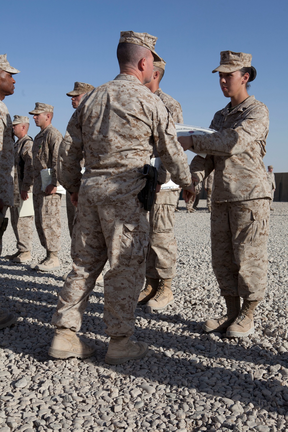 Awards Ceremony at Camp Leatherneck