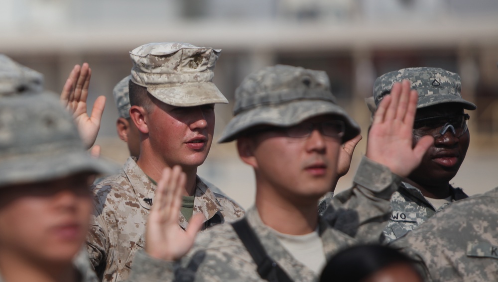 Service Members Gain Citizenship at Naturalization Ceremony