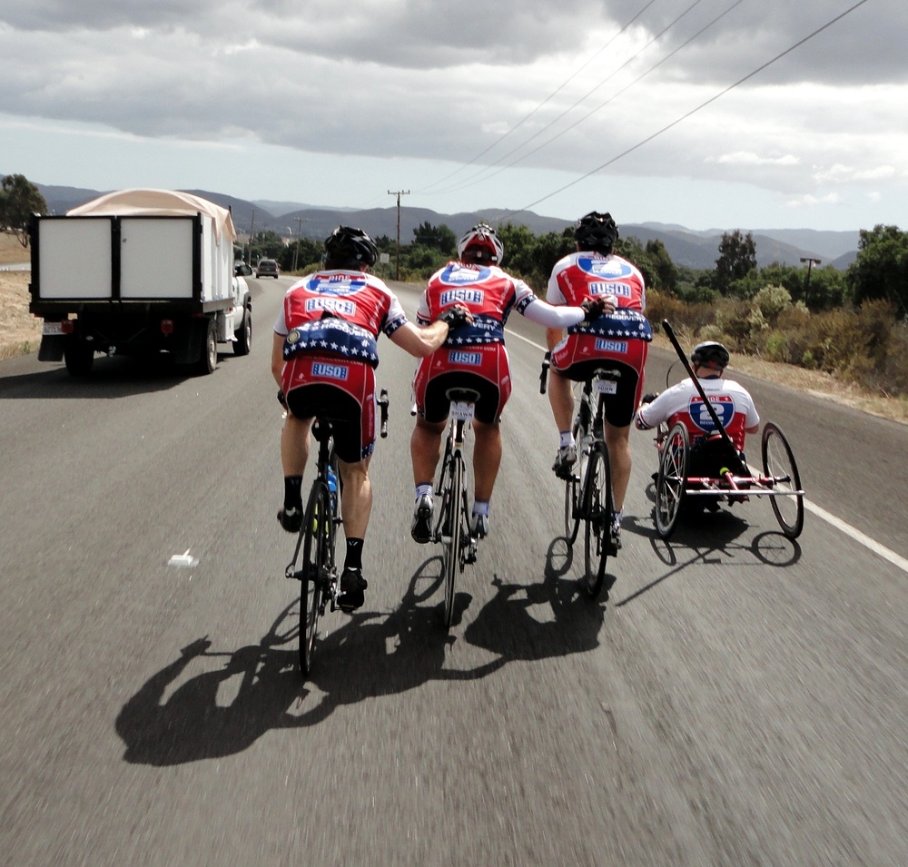Service members ride for injured vets