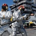 Sailors practice firefighting
