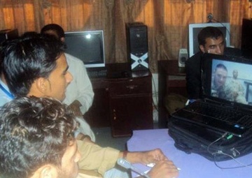 Afghan Students Connect With Soldiers on Skype