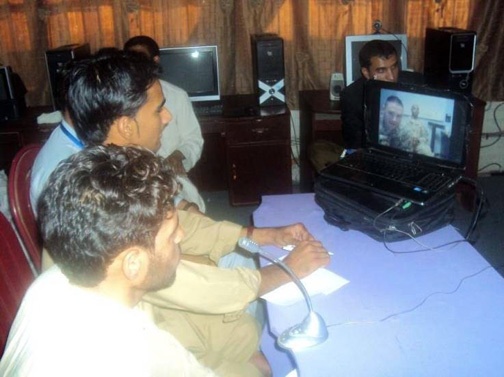 Afghan Students Connect With Soldiers on Skype