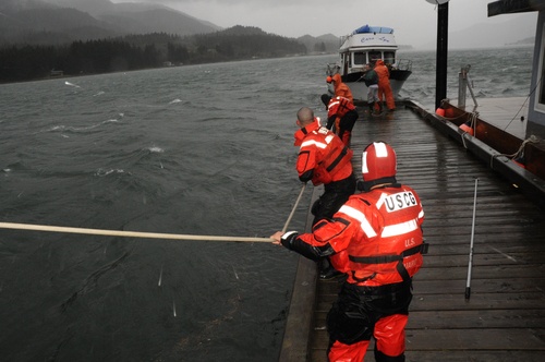 Coast Guard Tows Fishing Ship