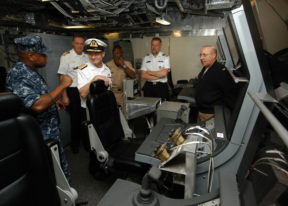 Norwegian sailors tour USS Independence