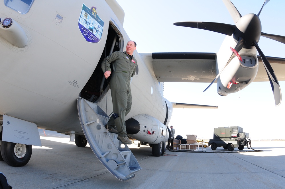 C-27J Lands at North Dakota Air National Guard for Familiarization