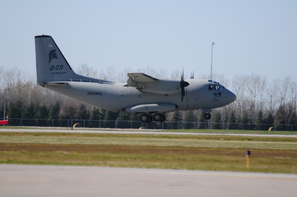 C-27J Lands at North Dakota Air National Guard for Familiarization