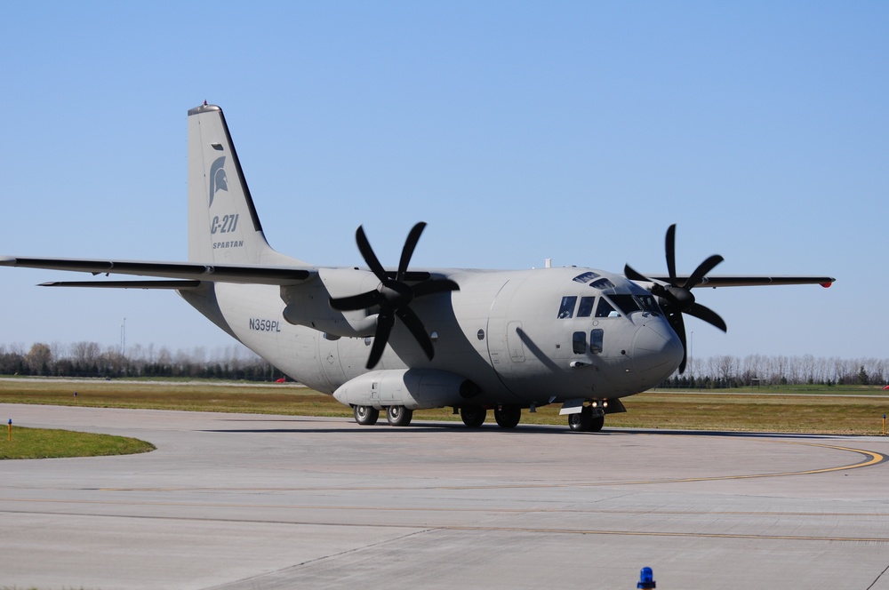 C-27J Lands at North Dakota Air National Guard for Familiarization