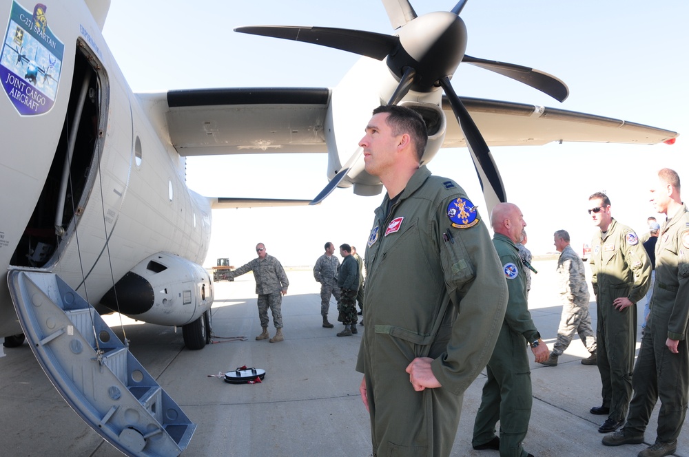 C-27J Lands at North Dakota Air National Guard for Familiarization