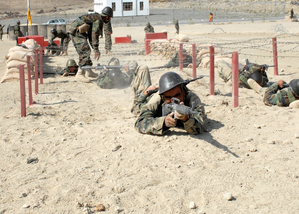 Kabul Military Training Center obstacle course