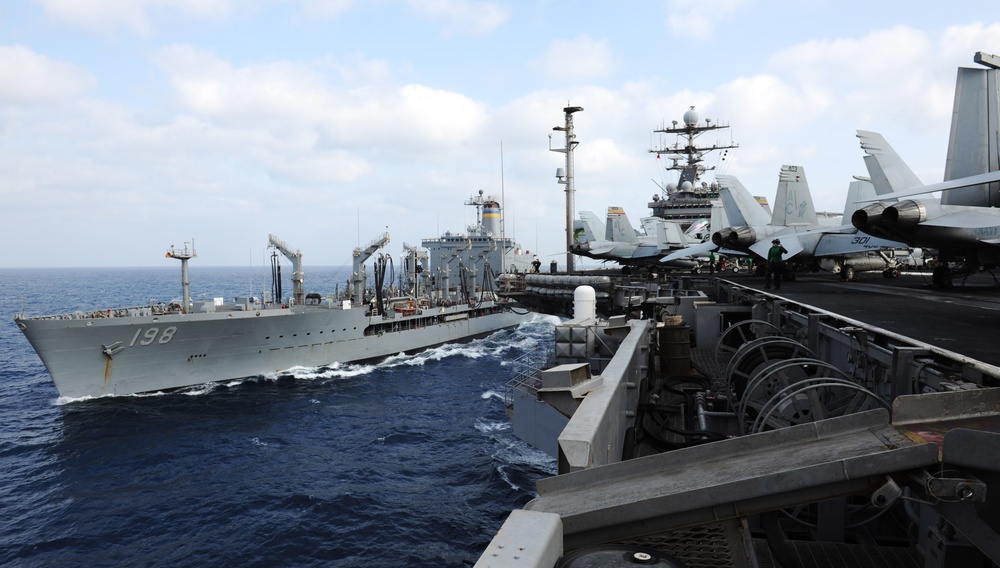 Military Sealift Command Replenishes Oiler Big Horn