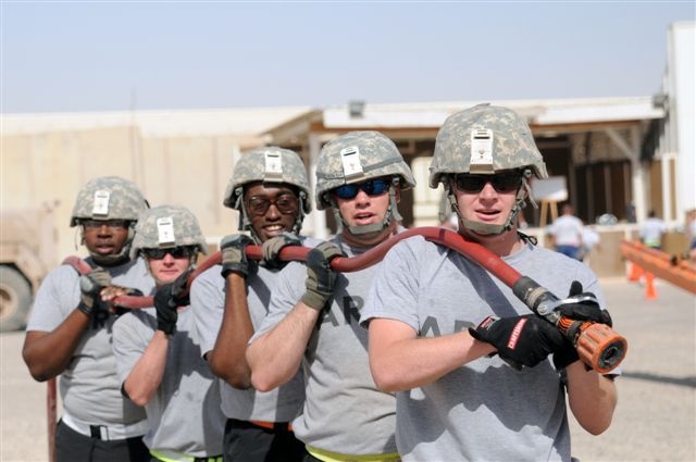 Service members enjoy fun activities to kick off fire prevention week