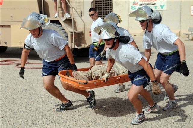 Service members enjoy fun activities to kick off fire prevention week