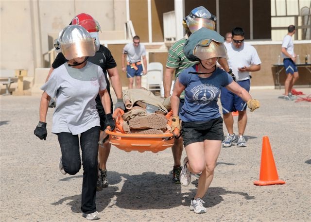 Service members enjoy fun activities to kick off fire prevention week
